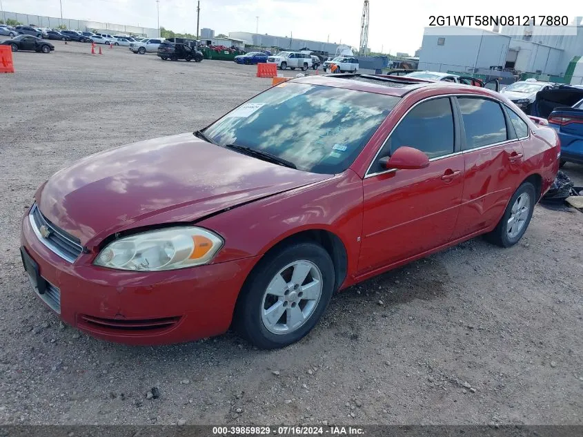 2G1WT58N081217880 2008 Chevrolet Impala Lt