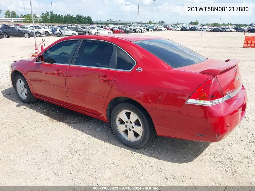 2G1WT58N081217880 2008 Chevrolet Impala Lt