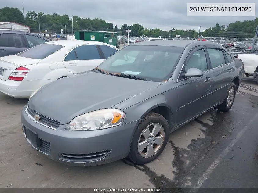 2008 Chevrolet Impala Lt VIN: 2G1WT55N681214020 Lot: 39937837