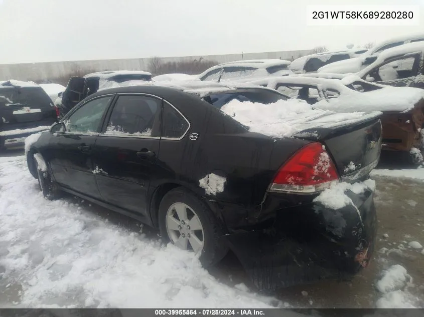 2008 Chevrolet Impala Lt VIN: 2G1WT58K689280280 Lot: 39955464