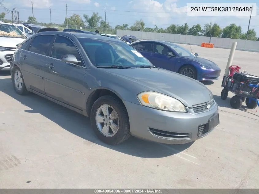 2G1WT58K381286486 2008 Chevrolet Impala Lt