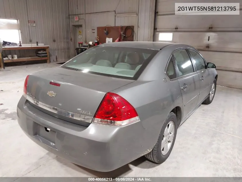 2G1WT55N581213795 2008 Chevrolet Impala Lt