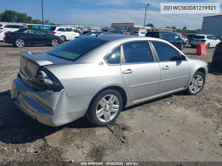 2008 Chevrolet Impala Lt VIN: 2G1WC583081219921 Lot: 40065348