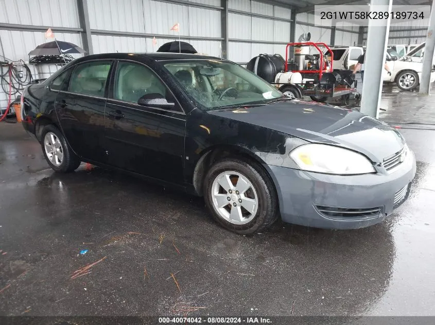 2008 Chevrolet Impala Lt VIN: 2G1WT58K289189734 Lot: 40074042