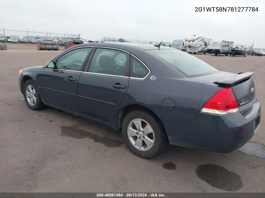 2008 Chevrolet Impala Lt VIN: 2G1WT58N781277784 Lot: 40081484