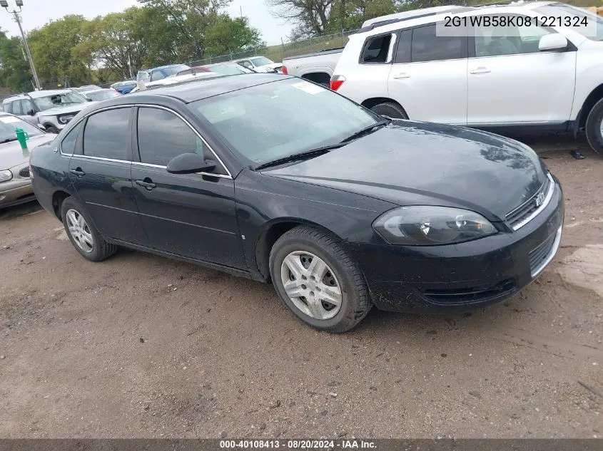 2G1WB58K081221324 2008 Chevrolet Impala Ls