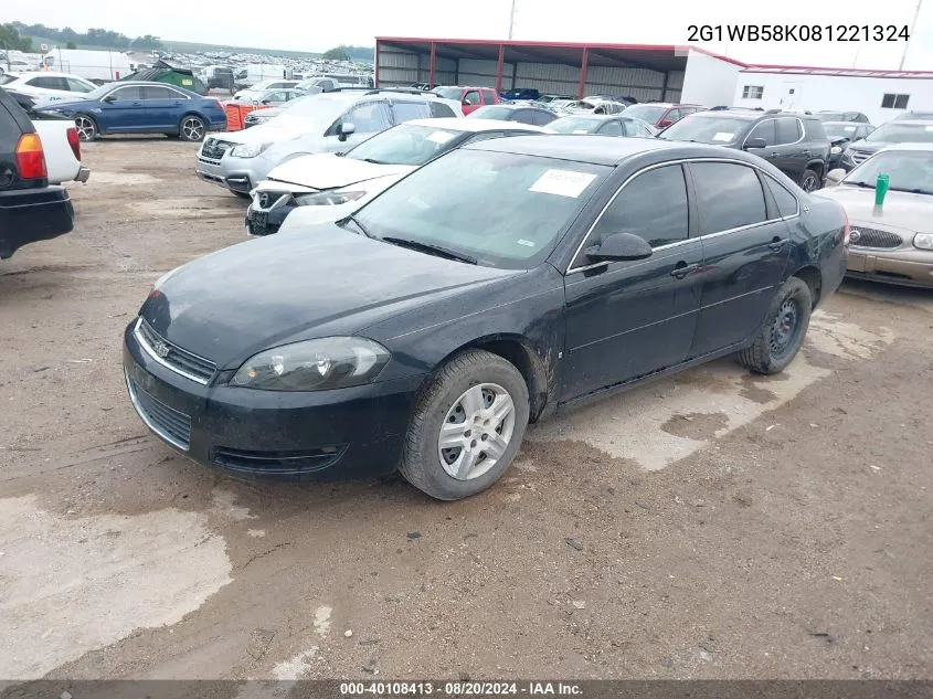 2G1WB58K081221324 2008 Chevrolet Impala Ls