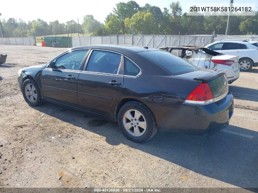 2008 Chevrolet Impala Lt VIN: 2G1WT58K581264182 Lot: 40136850