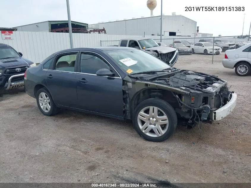 2008 Chevrolet Impala Lt VIN: 2G1WT55K189151383 Lot: 40167345