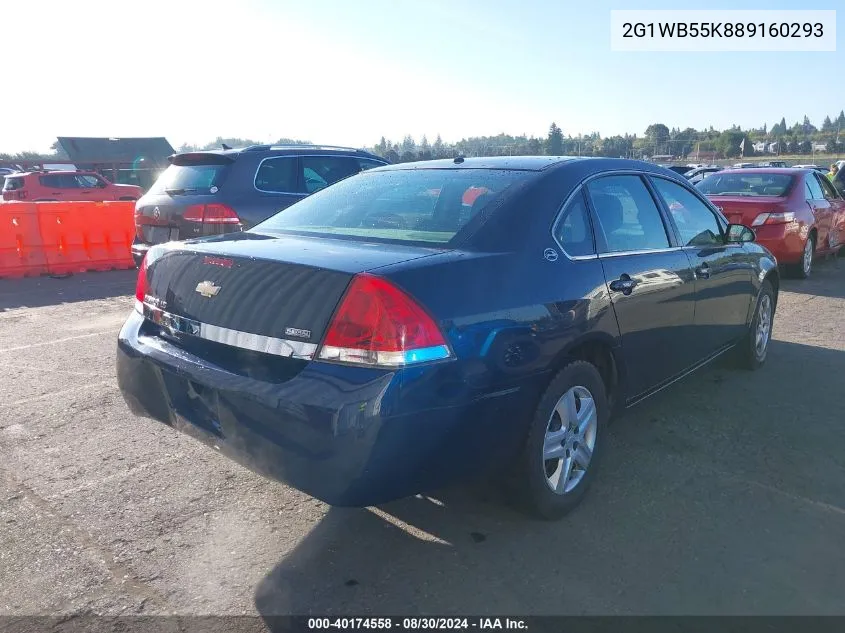 2008 Chevrolet Impala Ls VIN: 2G1WB55K889160293 Lot: 40174558