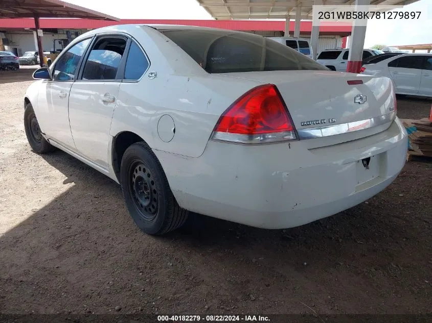 2008 Chevrolet Impala Ls VIN: 2G1WB58K781279897 Lot: 40182279