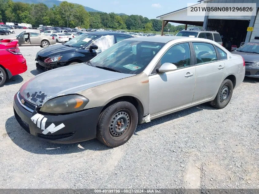 2008 Chevrolet Impala Ls VIN: 2G1WB58N081296826 Lot: 40199795