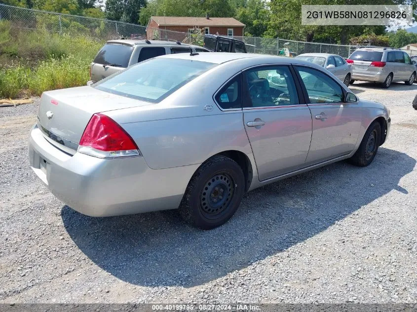 2G1WB58N081296826 2008 Chevrolet Impala Ls