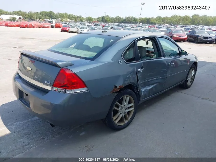 2008 Chevrolet Impala Ltz VIN: 2G1WU583989243407 Lot: 40204997