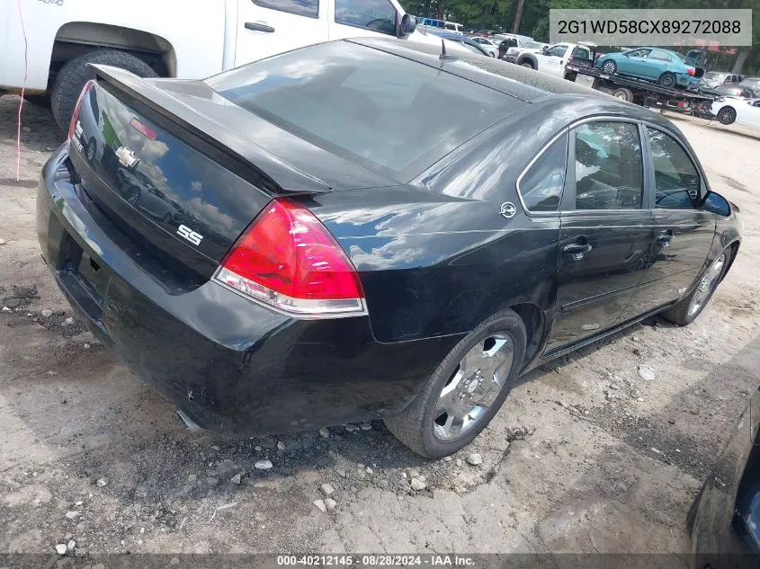 2G1WD58CX89272088 2008 Chevrolet Impala Ss