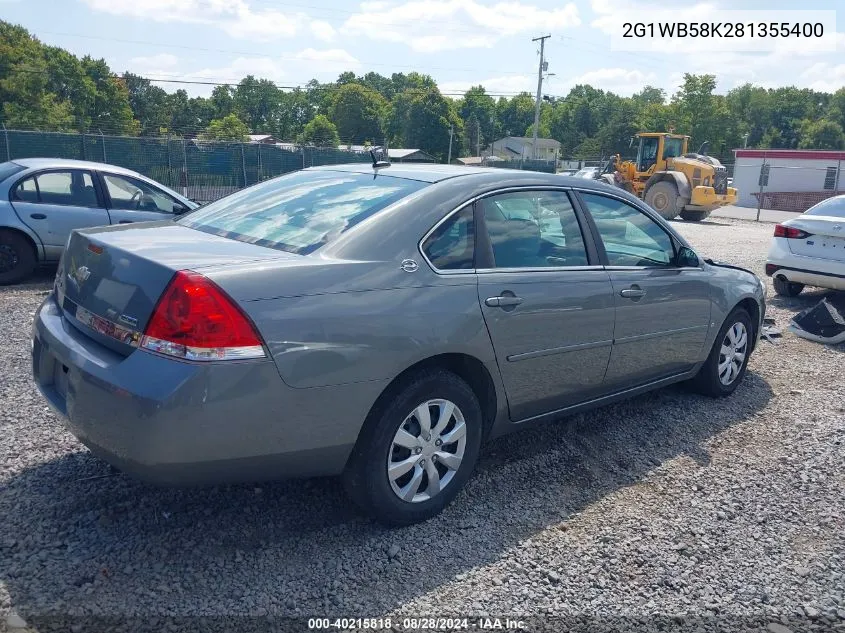 2008 Chevrolet Impala Ls VIN: 2G1WB58K281355400 Lot: 40215818