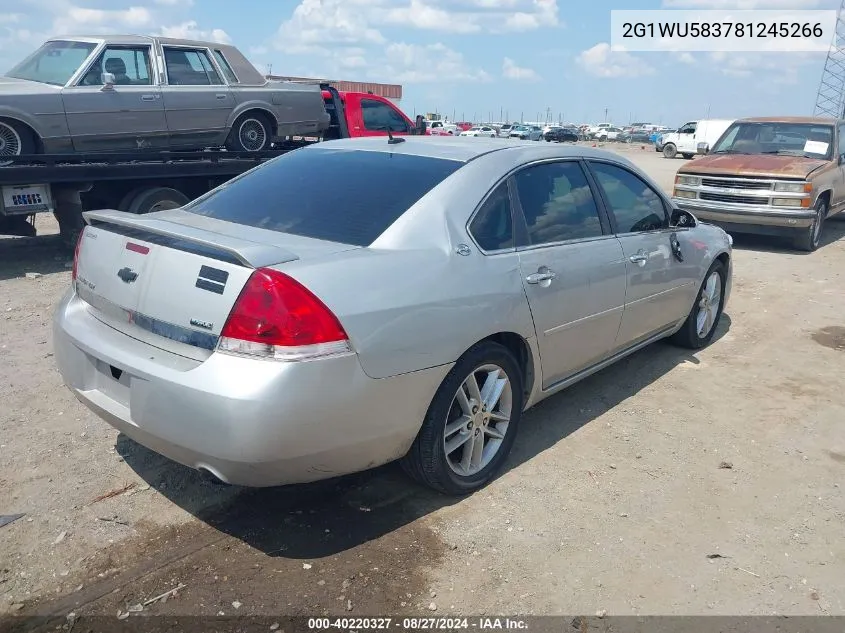 2008 Chevrolet Impala Ltz VIN: 2G1WU583781245266 Lot: 40220327