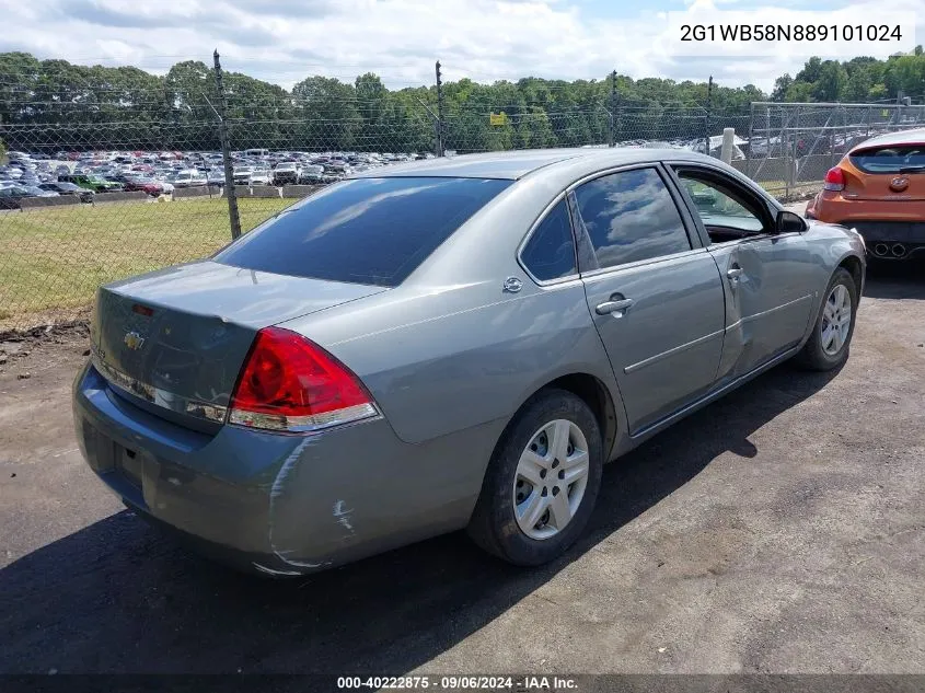 2008 Chevrolet Impala Ls VIN: 2G1WB58N889101024 Lot: 40222875