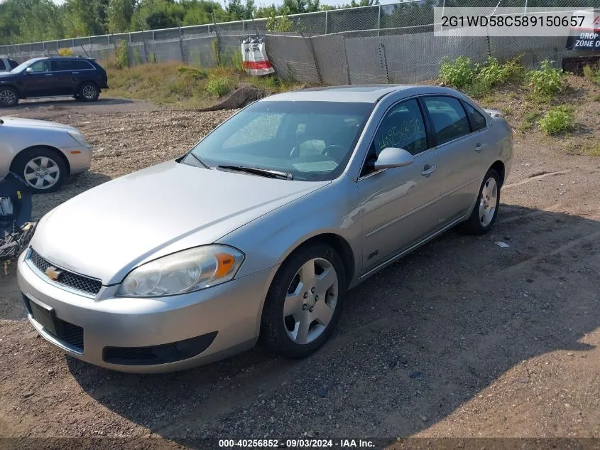 2008 Chevrolet Impala Ss VIN: 2G1WD58C589150657 Lot: 40256852