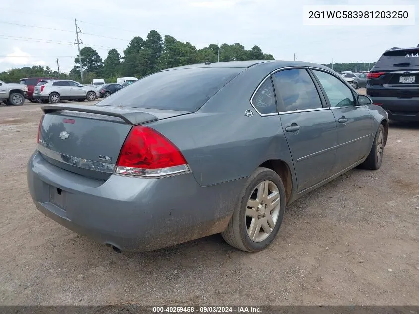 2008 Chevrolet Impala Lt VIN: 2G1WC583981203250 Lot: 40259458