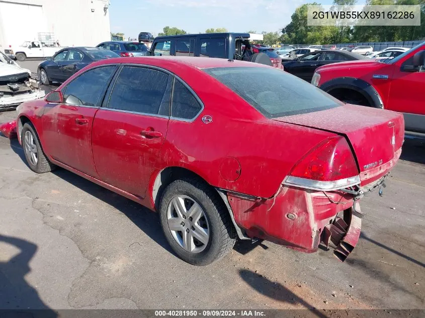 2008 Chevrolet Impala Ls VIN: 2G1WB55KX89162286 Lot: 40281950