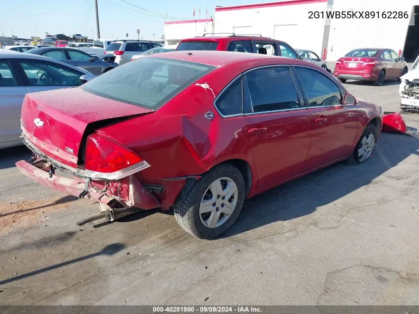 2008 Chevrolet Impala Ls VIN: 2G1WB55KX89162286 Lot: 40281950