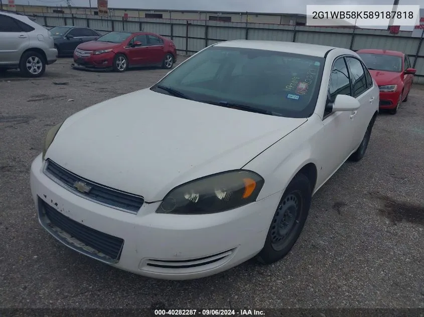 2008 Chevrolet Impala Ls VIN: 2G1WB58K589187818 Lot: 40282287