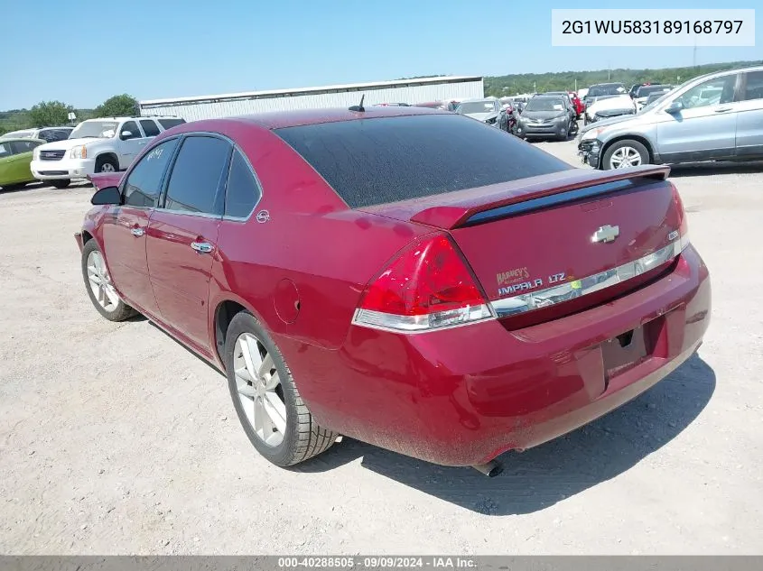 2008 Chevrolet Impala Ltz VIN: 2G1WU583189168797 Lot: 40288505