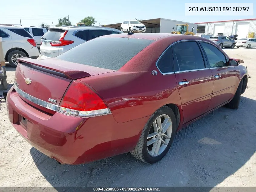 2008 Chevrolet Impala Ltz VIN: 2G1WU583189168797 Lot: 40288505