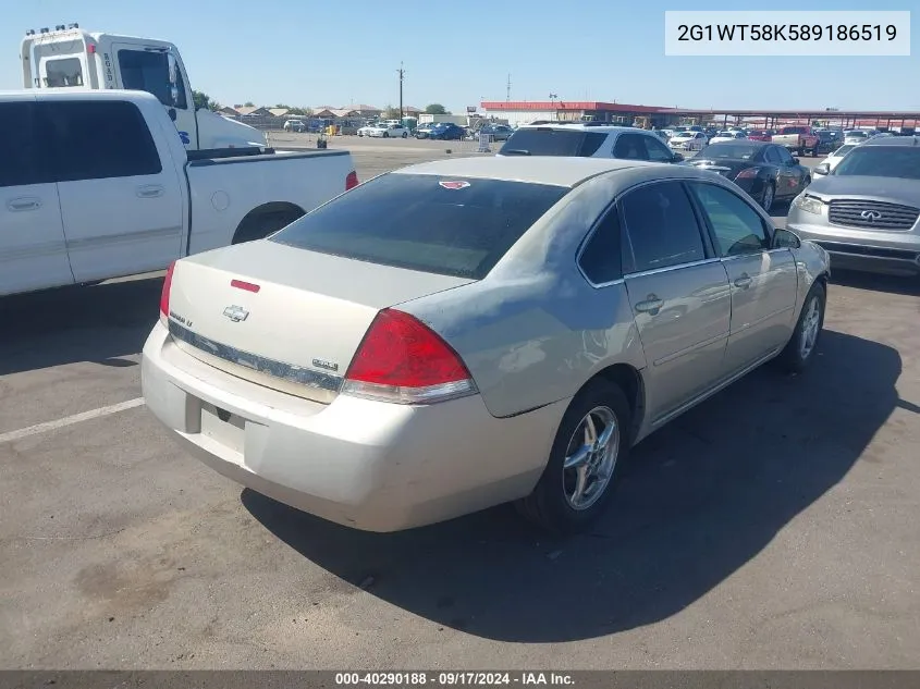 2008 Chevrolet Impala Lt VIN: 2G1WT58K589186519 Lot: 40290188