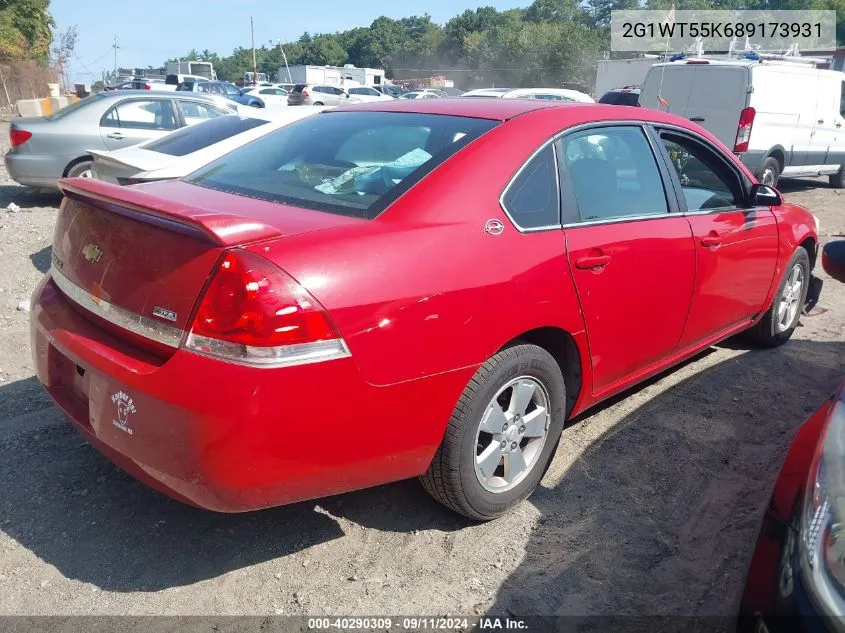 2008 Chevrolet Impala Lt VIN: 2G1WT55K689173931 Lot: 40290309