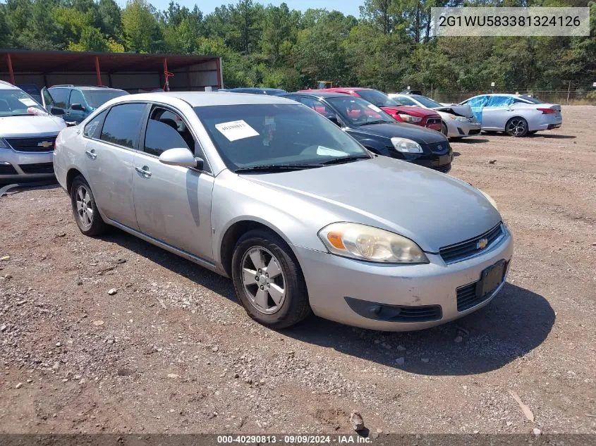 2008 Chevrolet Impala Ltz VIN: 2G1WU583381324126 Lot: 40290813