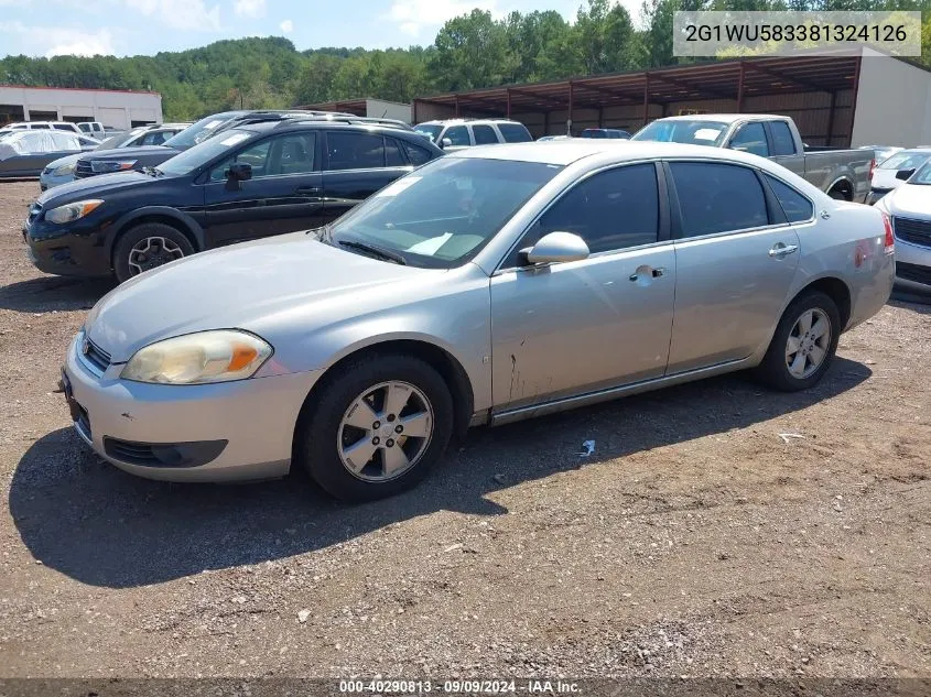 2G1WU583381324126 2008 Chevrolet Impala Ltz