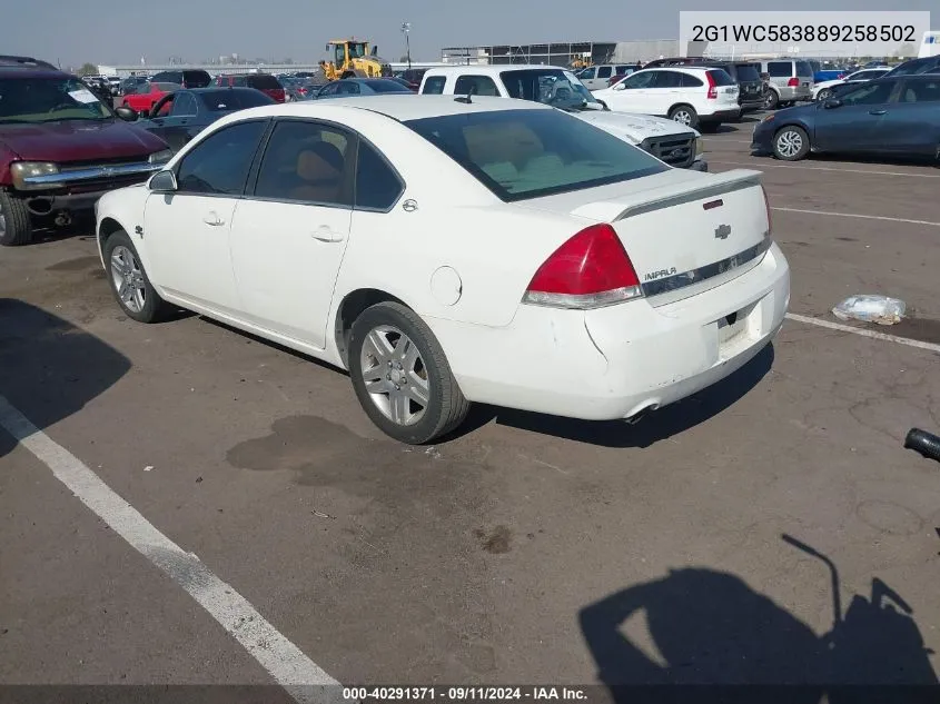 2008 Chevrolet Impala Lt VIN: 2G1WC583889258502 Lot: 40291371