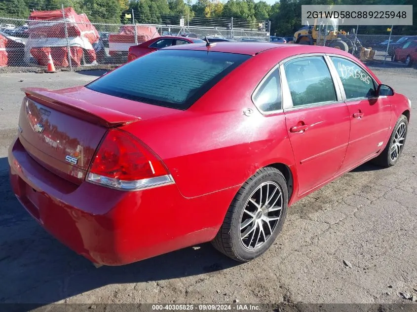 2008 Chevrolet Impala Ss VIN: 2G1WD58C889225948 Lot: 40305825