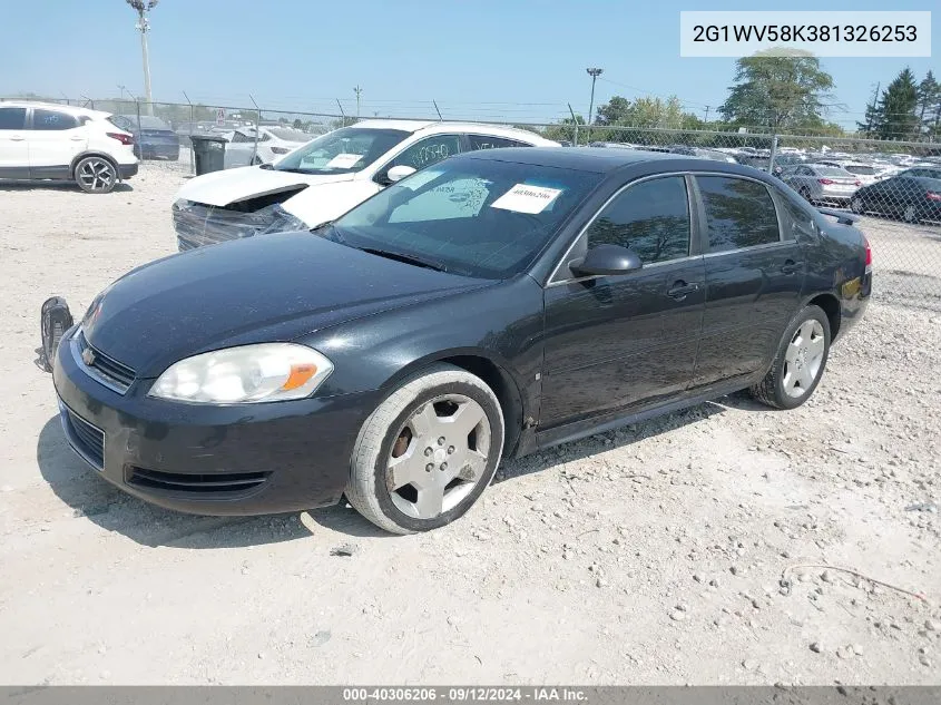 2008 Chevrolet Impala Lt VIN: 2G1WV58K381326253 Lot: 40306206