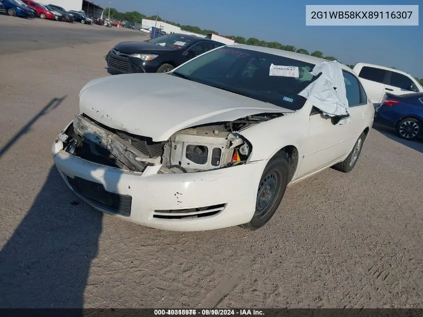 2008 Chevrolet Impala Ls VIN: 2G1WB58KX89116307 Lot: 40318976