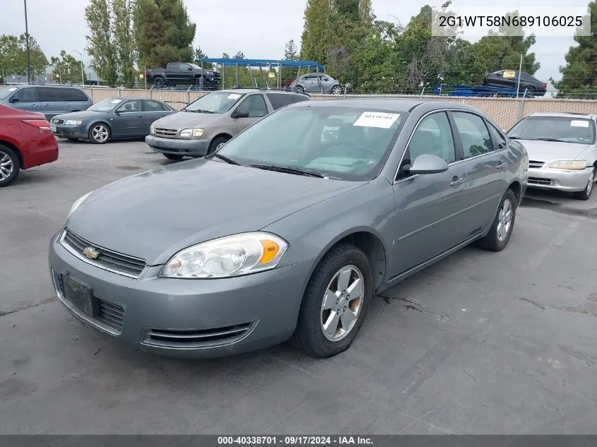 2008 Chevrolet Impala Lt VIN: 2G1WT58N689106025 Lot: 40338701