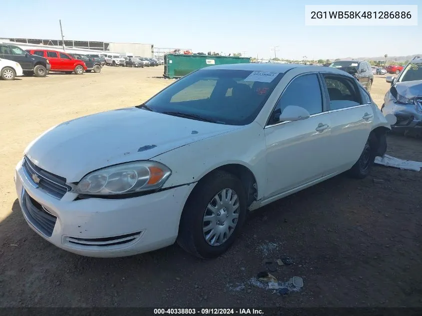 2008 Chevrolet Impala Ls VIN: 2G1WB58K481286886 Lot: 40338803