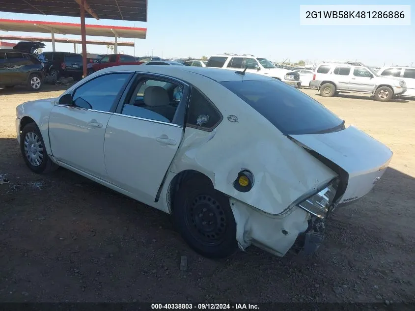 2G1WB58K481286886 2008 Chevrolet Impala Ls