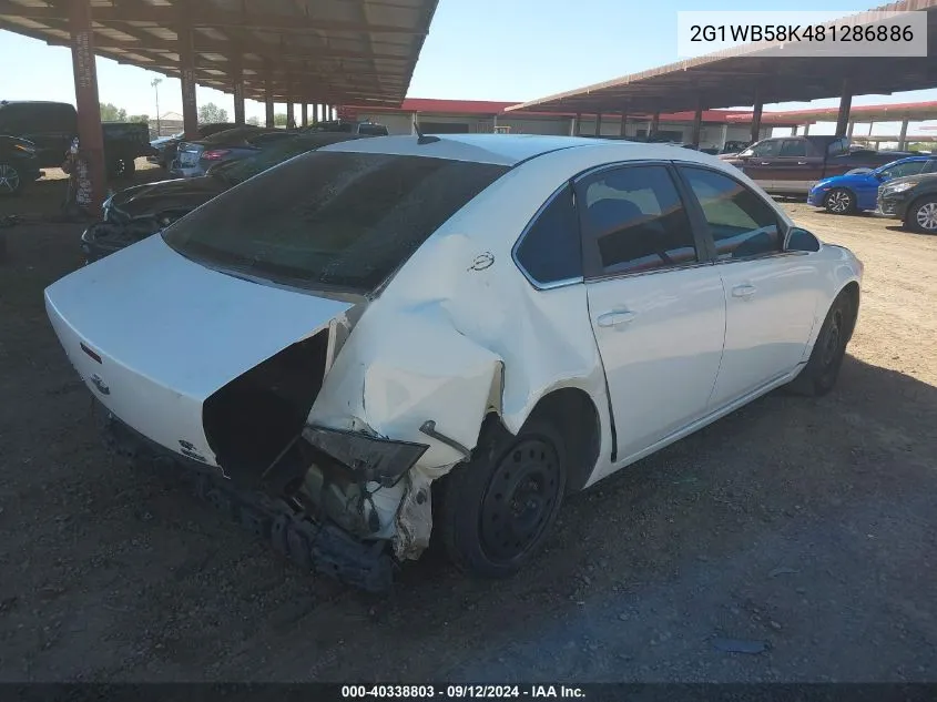 2G1WB58K481286886 2008 Chevrolet Impala Ls