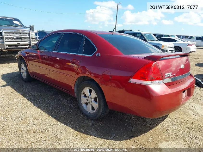 2008 Chevrolet Impala Lt VIN: 2G1WT58K681217677 Lot: 40339766