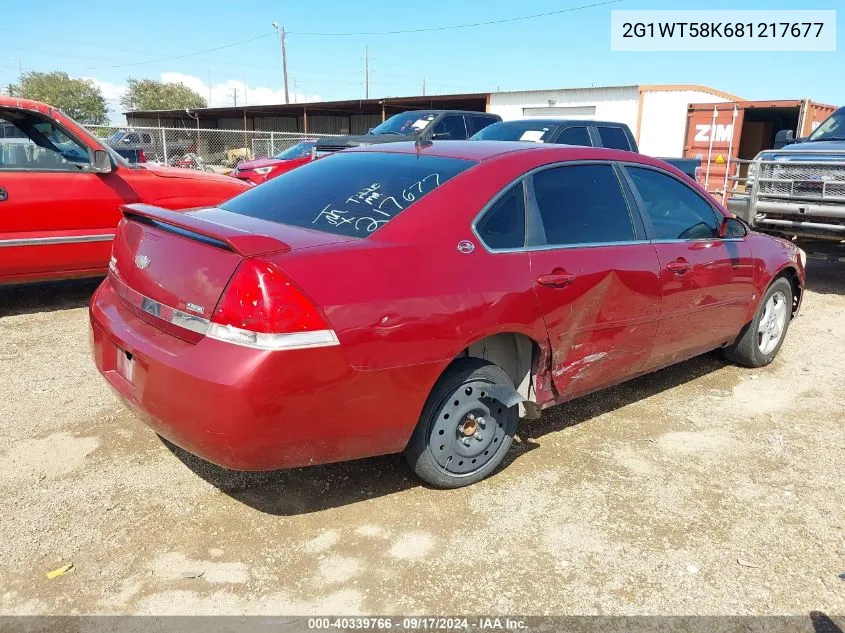 2008 Chevrolet Impala Lt VIN: 2G1WT58K681217677 Lot: 40339766