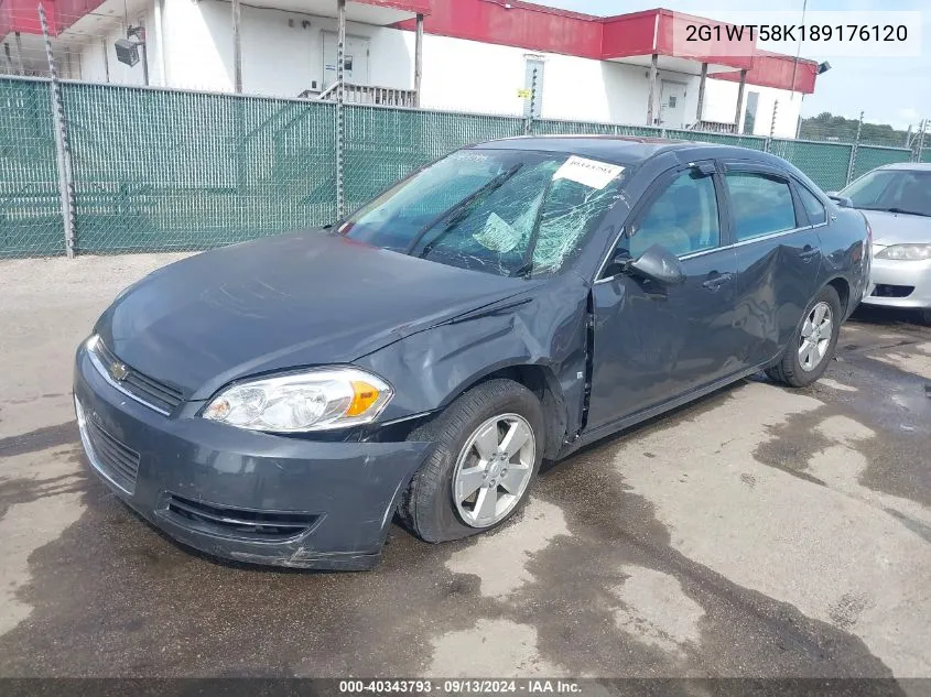 2008 Chevrolet Impala Lt VIN: 2G1WT58K189176120 Lot: 40343793