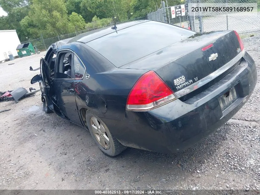 2008 Chevrolet Impala Lt VIN: 2G1WT58K589168957 Lot: 40352513