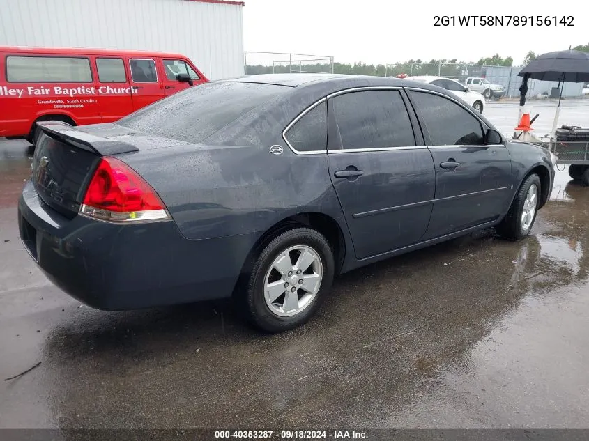 2008 Chevrolet Impala Lt VIN: 2G1WT58N789156142 Lot: 40353287