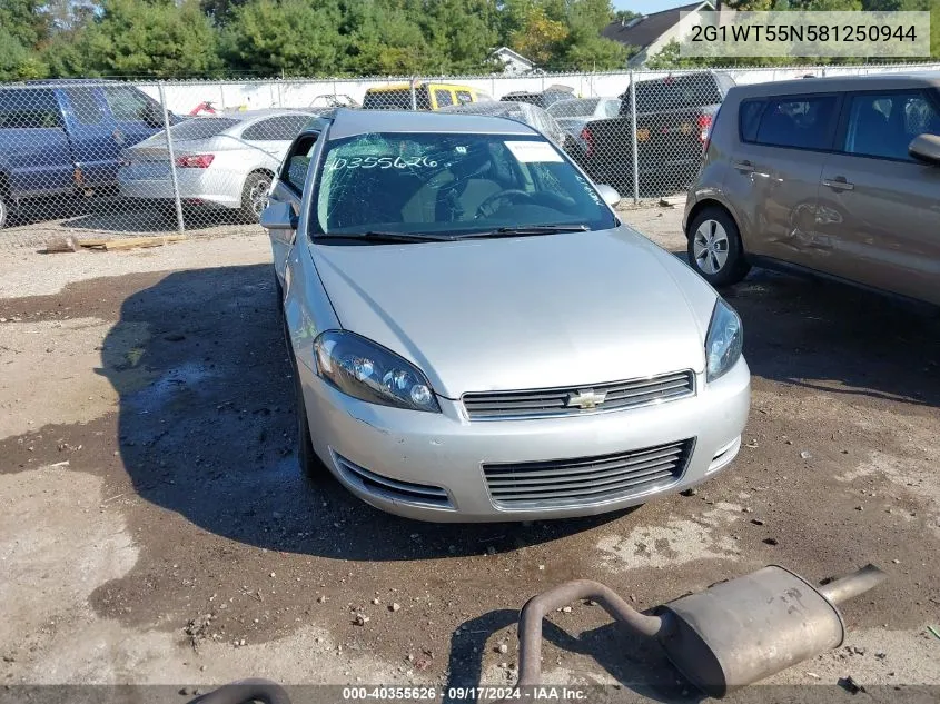 2008 Chevrolet Impala Lt VIN: 2G1WT55N581250944 Lot: 40355626