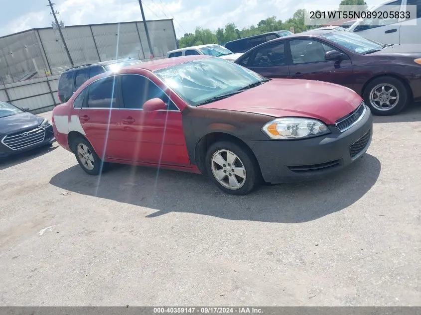 2008 Chevrolet Impala Lt VIN: 2G1WT55N089205833 Lot: 40359147