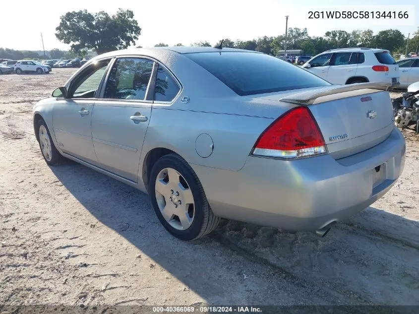 2008 Chevrolet Impala Ss VIN: 2G1WD58C581344166 Lot: 40366069