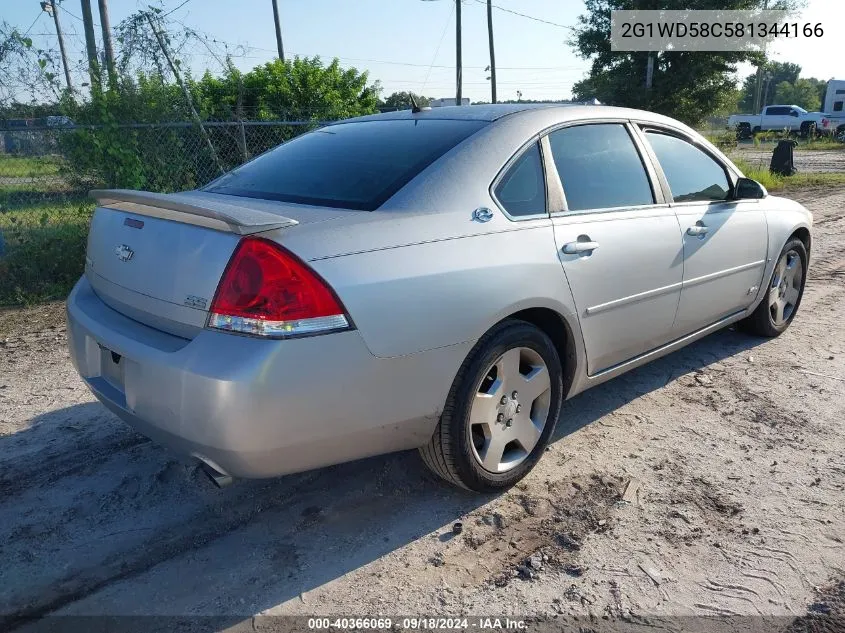 2008 Chevrolet Impala Ss VIN: 2G1WD58C581344166 Lot: 40366069